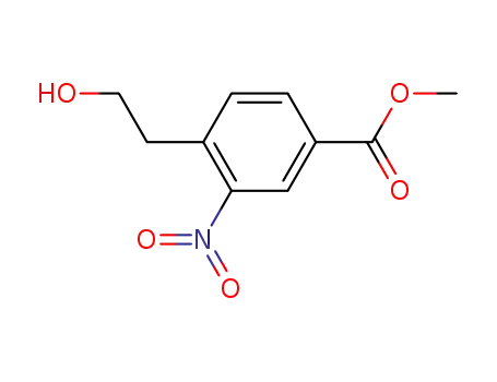 Molecular Structure of 134403-91-1 (methyl 4-(2-hydroxyethyl)-3-nitrobenzoate)