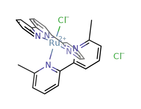 Molecular Structure of 1449222-32-5 ([Ru(2,2’:6’,2’’-terpyridine)(6,6'-dimethyl-2,2'-dipyridyl)Cl]Cl)