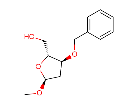 Molecular Structure of 104012-76-2 (methyl 2-deoxy-3-O-benzyl-α-D-erythro-pentofuranoside)