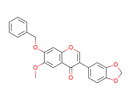 4H-1-Benzopyran-4-one,
3-(1,3-benzodioxol-5-yl)-6-methoxy-7-(phenylmethoxy)-
