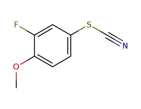 Molecular Structure of 89818-26-8 (Thiocyanic acid, 3-fluoro-4-methoxyphenyl ester)