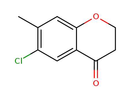 Molecular Structure of 102541-24-2 (4H-1-Benzopyran-4-one, 6-chloro-2,3-dihydro-7-methyl-)
