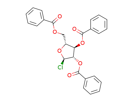 Molecular Structure of 59599-14-3 (2,3,5-tri-O-benzoylpentofuranosyl chloride)