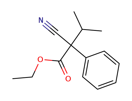 Molecular Structure of 21101-81-5 (ethyl 2-cyano-3-methyl-2-phenylbutanoate)