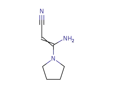 Molecular Structure of 72139-48-1 (3-AMINO-3-(1-PYRROLIDINYL)ACRYLONITRILE)