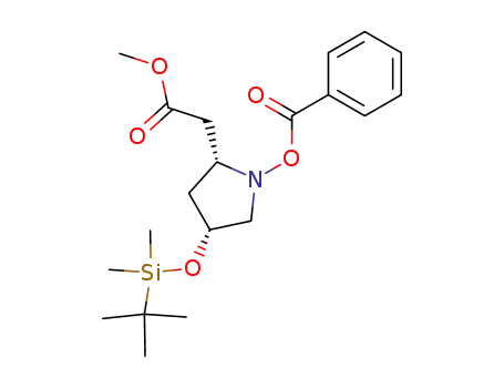 methyl (2R,4R)-[1-benzoyloxy-4-(t-butyldimethylsilyloxy)pyrrolidin-2-yl]acetate