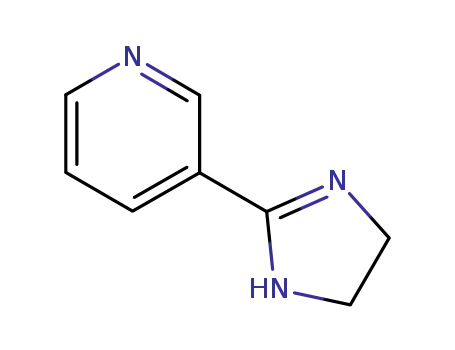Molecular Structure of 6302-53-0 (3-(4,5-dihydro-1H-imidazol-2-yl)pyridine)