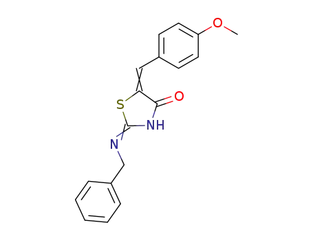 5-(4-Methoxyphenylmethylene)-2-(phenylmethylimino)-4-thiazolidinone