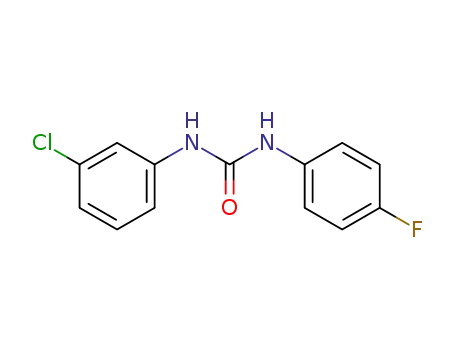 Molecular Structure of 13208-44-1 (1-(3-chlorophenyl)-3-(4-fluorophenyl)urea)