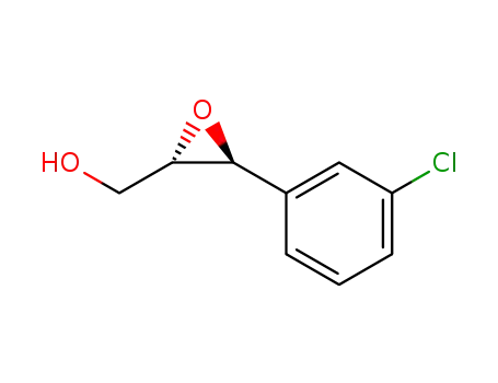 Molecular Structure of 632327-17-4 (Oxiranemethanol, 3-(3-chlorophenyl)-, (2S,3S)-)