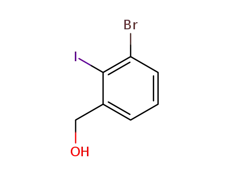 Molecular Structure of 1261571-03-2 ((2-BroMo-3-iodophenyl)Methanol)