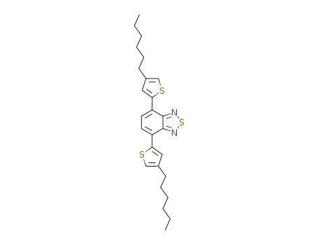 Molecular Structure of 761416-46-0 (4,7-Bis(4-hexylthiophen-2-yl)benzo[c][1,2,5]thiadiazole)