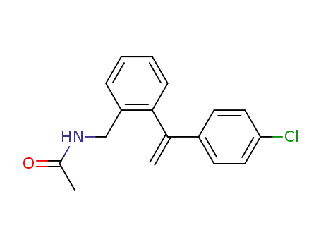 Molecular Structure of 64098-01-7 (Acetamide, N-[[2-[1-(4-chlorophenyl)ethenyl]phenyl]methyl]-)