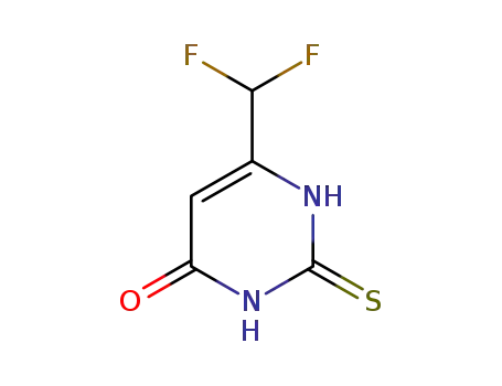 Molecular Structure of 1204298-76-9 (6-(difluoromethyl)-2-mercaptopyrimidin-4-ol)