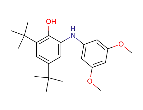 Molecular Structure of 819798-89-5 (Phenol, 2-[(3,5-dimethoxyphenyl)amino]-4,6-bis(1,1-dimethylethyl)-)