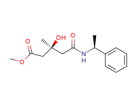Molecular Structure of 147802-41-3 ((3S)-1-<(S)-Phenylethyl>-5-methoxy-3-hydroxy-3-methylglutaroamide)