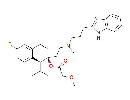 Acetic acid,2-methoxy-,(1S,2S)-2-[2-[[3-(1H-benzimidazol-2-yl)propyl]methylamino]ethyl]-6-fluoro-1,2,3,4-tetrahydro-1-(1-methylethyl)-2-naphthalenylester, hydrochloride (1:2)