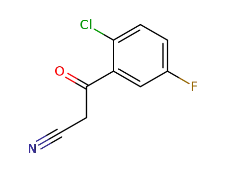 Molecular Structure of 914636-71-8 (3-(2-Chloro-5-fluoro-phenyl)-3-oxo-propionitrile)