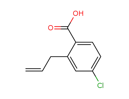 Molecular Structure of 61436-77-9 (Benzoic acid, 4-chloro-2-(2-propenyl)-)