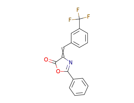 Molecular Structure of 7648-22-8 (2-phenyl-4-(3-trifluoromethyl-benzylidene)-4<i>H</i>-oxazol-5-one)