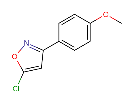 Molecular Structure of 25755-91-3 (5-CHLORO-3-(4-METHOXYPHENYL)ISOXAZOLE)