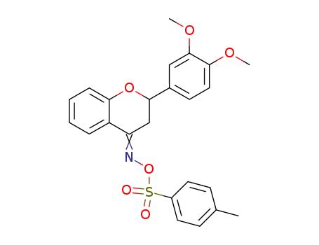 Molecular Structure of 95561-18-5 (N‐{[(4‐methylphenyl)sulfonyl]oxy}‐2‐(3,4‐dimethoxyphenyl)‐2,3‐dihydro‐4H‐chromen‐4‐imine)