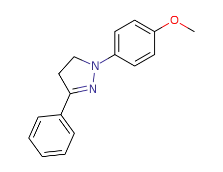 Molecular Structure of 2535-59-3 (1H-Pyrazole, 4,5-dihydro-1-(4-methoxyphenyl)-3-phenyl-)