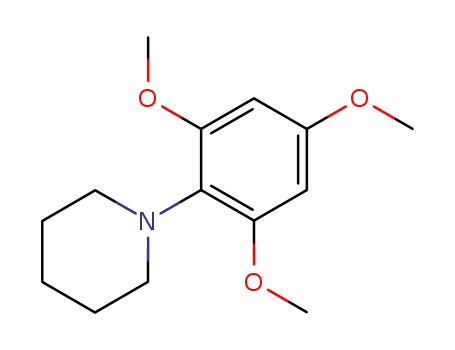 Molecular Structure of 124006-25-3 (1-(2,4,6-trimethoxyphenyl)piperidine)