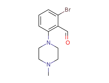 Molecular Structure of 1381944-64-4 (2-BroMo-6-(4-Methylpiperazino)benzaldehyde)