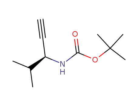 Molecular Structure of 143327-78-0 (Carbamic acid, [(1S)-1-(1-methylethyl)-2-propynyl]-, 1,1-dimethylethyl ester)