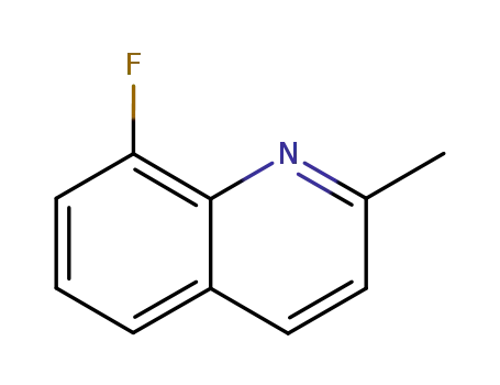Molecular Structure of 46001-36-9 (8-Fluoro-2-Methyl-Quinoline)