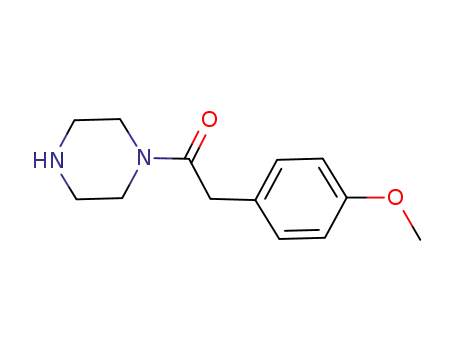 Molecular Structure of 119784-75-7 (2-(4-methoxyphenyl)-1-(piperazin-1-yl)ethan-1-one)