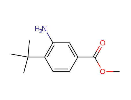 Molecular Structure of 24812-91-7 (methyl 3-amino-4-tert-butylbenzoate)