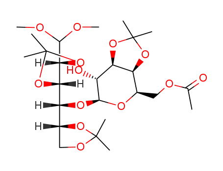 O-(6-O-acetyl-3,4-isopropylidene-β-D-galactopyranosyl)-(1->4)-2,3:5,6-di-O-isopropylidene-D-glucose dimethyl acetal
