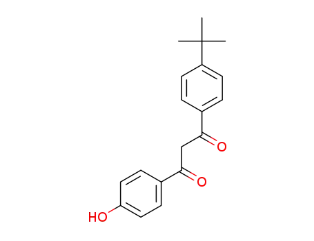 Molecular Structure of 132944-34-4 (1-(4-(tert-butyl)phenyl)-3-(4-hydroxyphenyl)propane-1,3-dione)