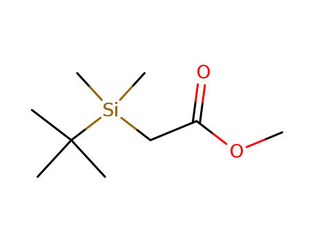 Molecular Structure of 91390-62-4 (Acetic acid, [(1,1-dimethylethyl)dimethylsilyl]-, methyl ester)