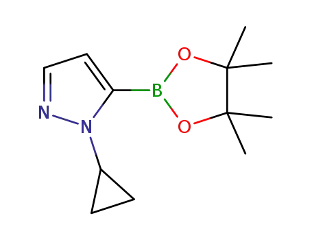 Molecular Structure of 2123477-78-9 ((1-CYCLOPROPYL-1H-PYRAZOL-5-YL)BORONIC ACID PINACOL ESTER)