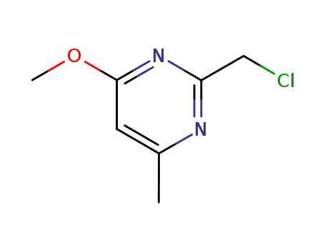 Molecular Structure of 89966-99-4 (Pyrimidine, 2-(chloromethyl)-4-methoxy-6-methyl-)