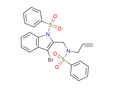 N-allyl-N-((3-bromo-1-(phenylsulfonyl)-1H-indol-2-yl)methyl)benzenesulfonamide