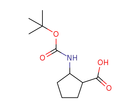 Molecular Structure of 192385-99-2 (Boc-2-aMinocyclopentanecarboxylic acid)