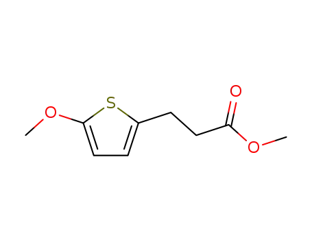 Molecular Structure of 1000896-80-9 (Methyl 3-(5-methoxythiophen-2-yl)propanoate)