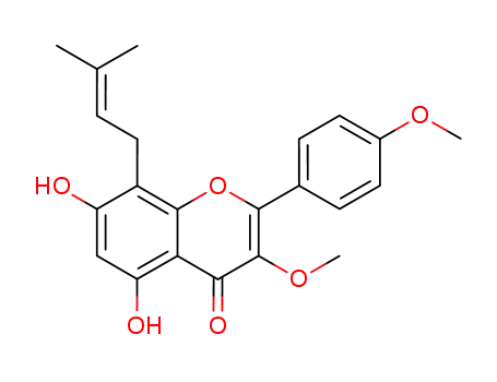 3,4'-di-O-methyl-8-(3-methyl-2-butenyl)kaempferol