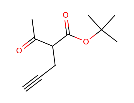 Molecular Structure of 80250-03-9 (4-Pentynoic acid, 2-acetyl-, 1,1-dimethylethyl ester)