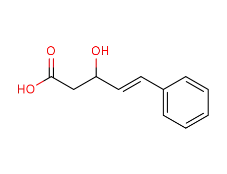 Molecular Structure of 61752-38-3 (4-Pentenoic acid, 3-hydroxy-5-phenyl-, (E)-)