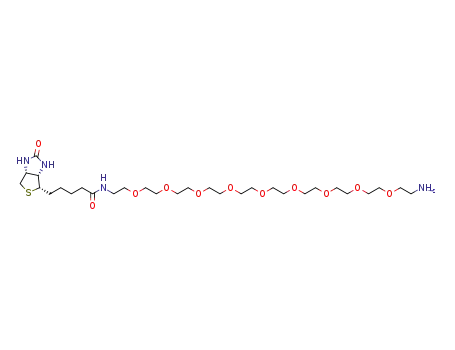 Molecular Structure of 960132-48-3 (ALPHA-BIOTIN-OMEGA-AMINO-DECA(ETHYLENE GLYCOL))