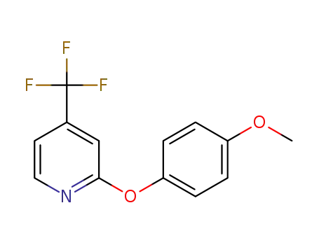 Molecular Structure of 260788-74-7 (PYRIDINE, 2-(4-METHOXYPHENOXY)-4-(TRIFLUOROMETHYL)-)