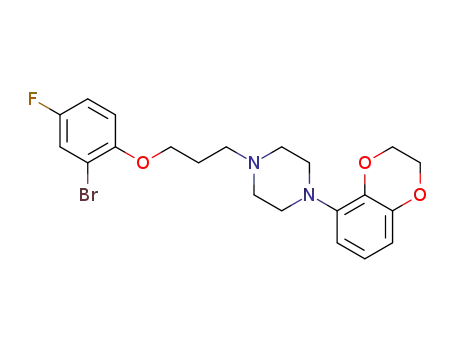 Molecular Structure of 349549-69-5 (1-[3-(2-Bromo-4-fluoro-phenoxy)-propyl]-4-(2,3-dihydro-benzo[1,4]dioxin-5-yl)-piperazine)