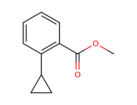 Molecular Structure of 148438-01-1 (Benzoic acid, 2-cyclopropyl-, methyl ester)