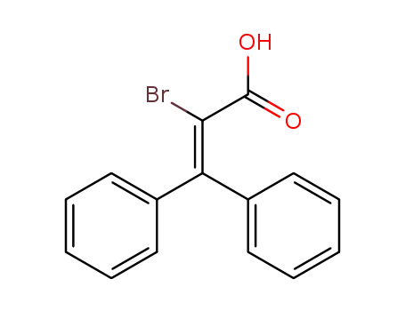 Molecular Structure of 4541-91-7 (2-Propenoic acid, 2-bromo-3,3-diphenyl-)