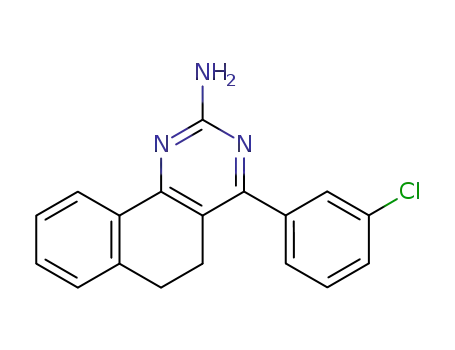 Molecular Structure of 106319-34-0 (Benzo[h]quinazolin-2-amine, 4-(3-chlorophenyl)-5,6-dihydro-)